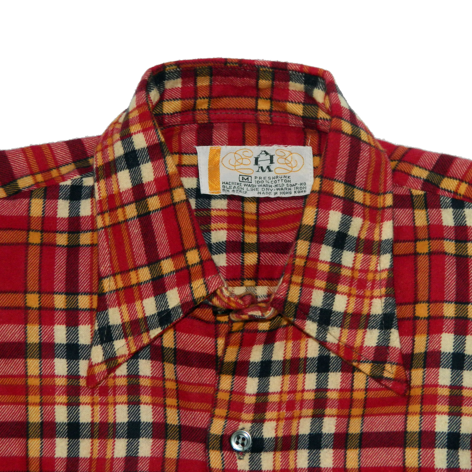 1970s red flannel shirt