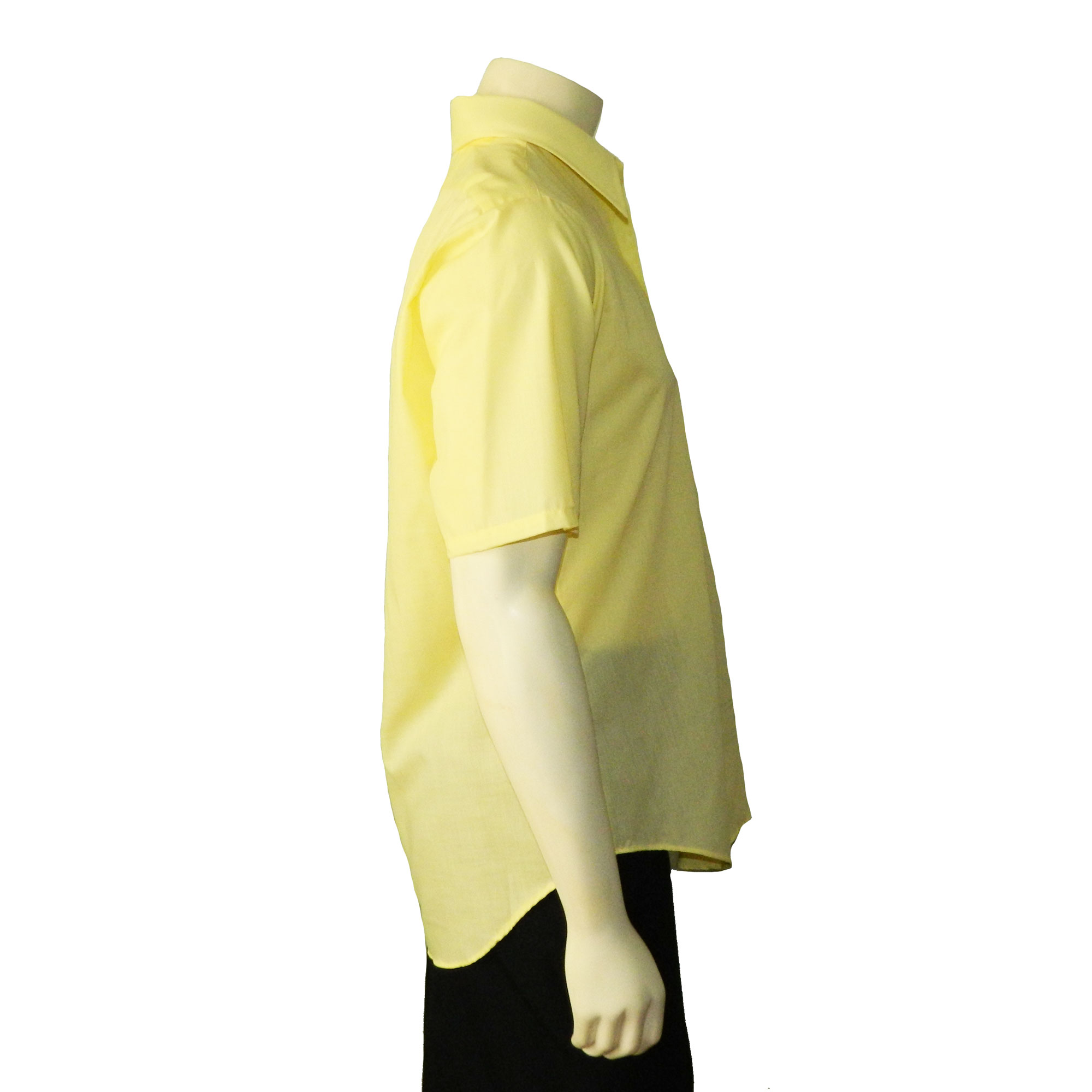 1970s short sleeve yellow dress shirt