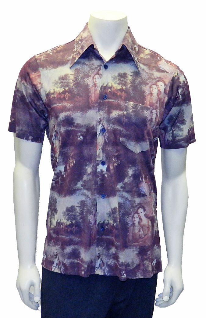 1970s photo art print shirt