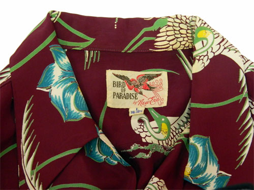 vintage 1940's silky rayon Hawaiian shirt