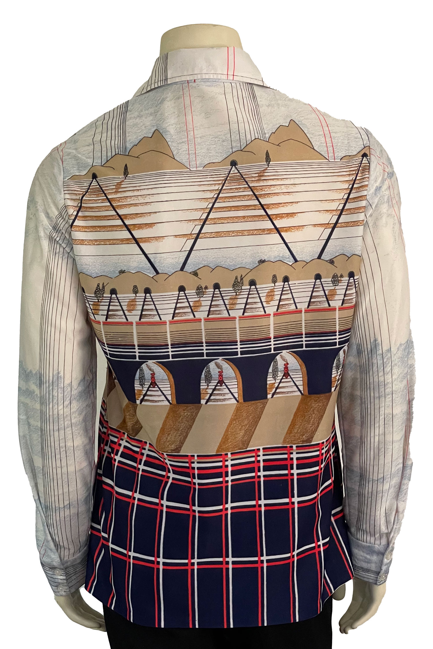 1970s train tunnel picture shirt