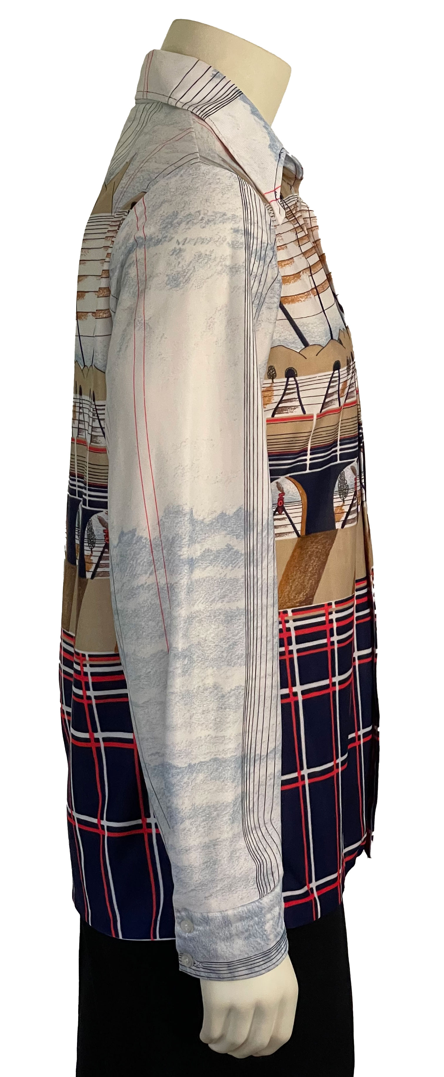 1970s train tunnel picture shirt