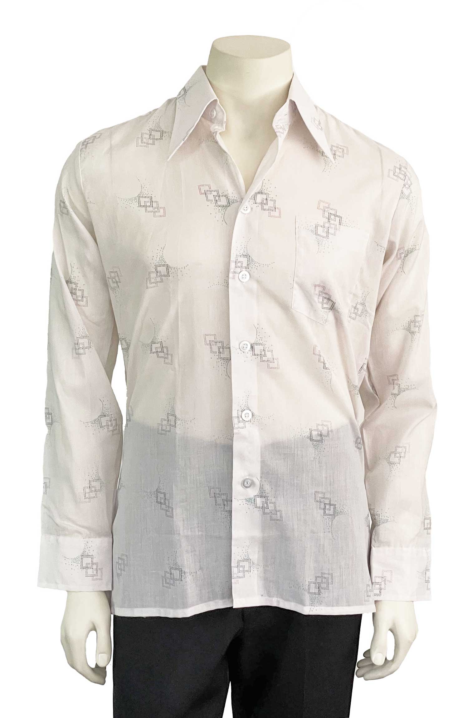 1970s geometric print shirt