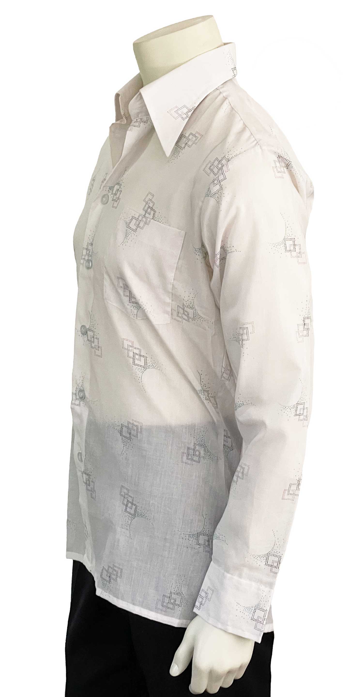 1970s geometric print shirt