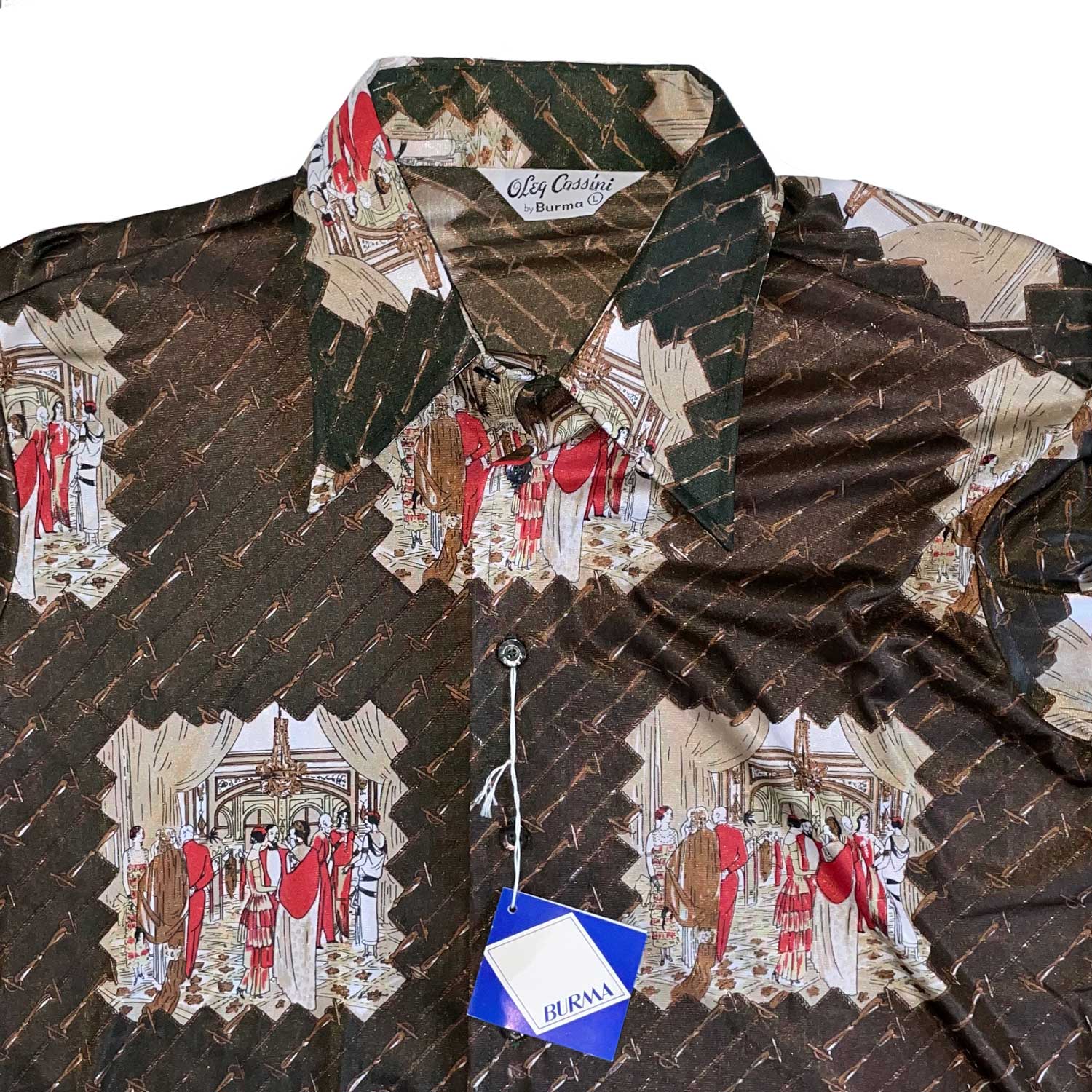 Unworn 1970s Oleg Cassini designer shirt