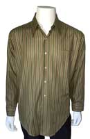 1970s green striped long sleeve shirt