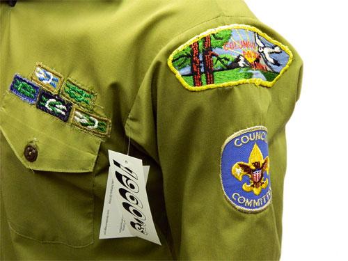 vintage 1960's Boy Scout shirt with patches