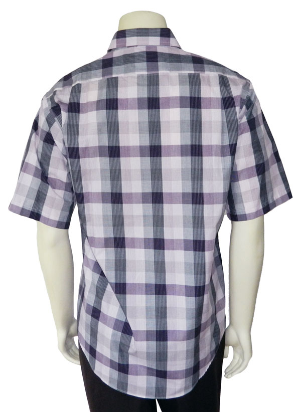 Purple plaid shirt