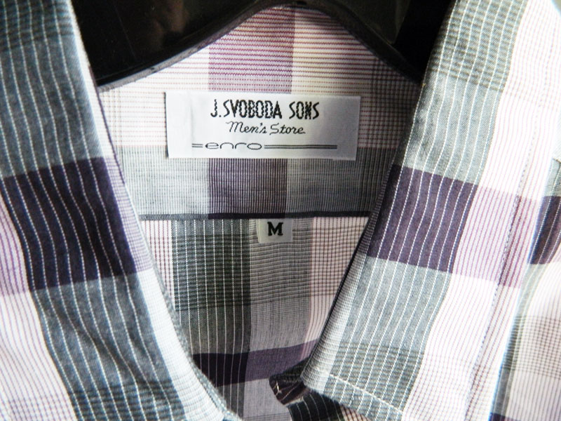 Purple plaid shirt