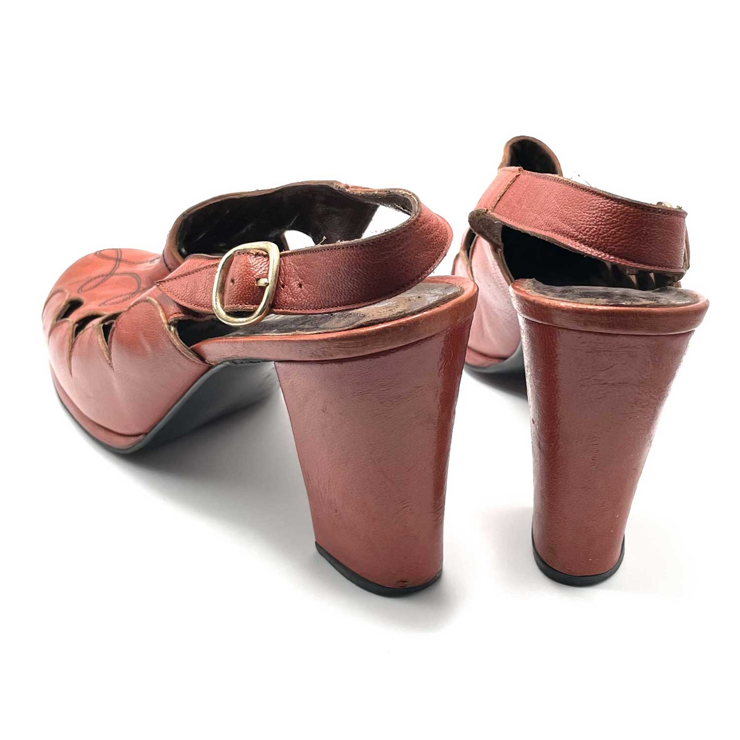 1970s Sling Back Platforms