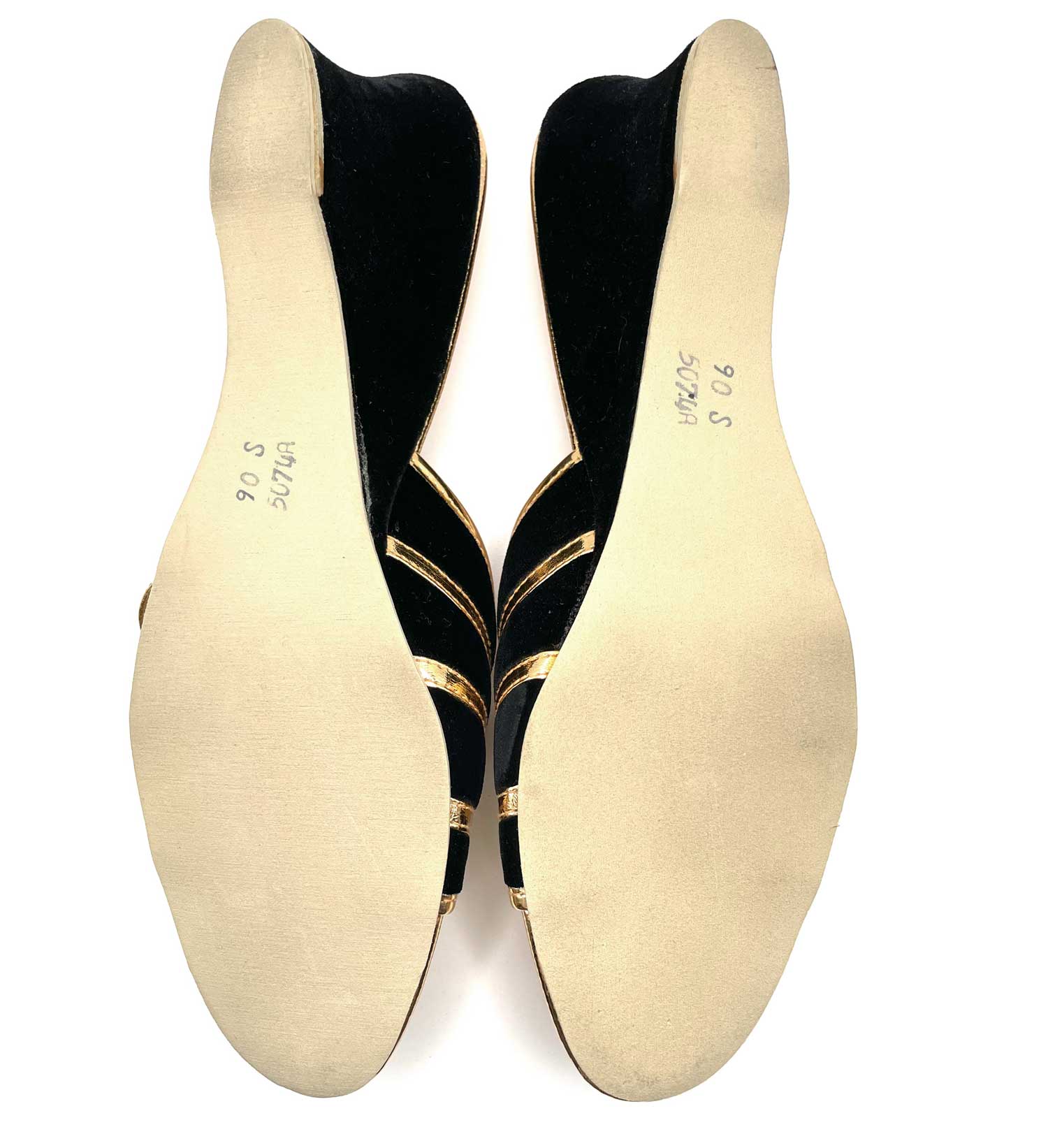 Black and gold slides