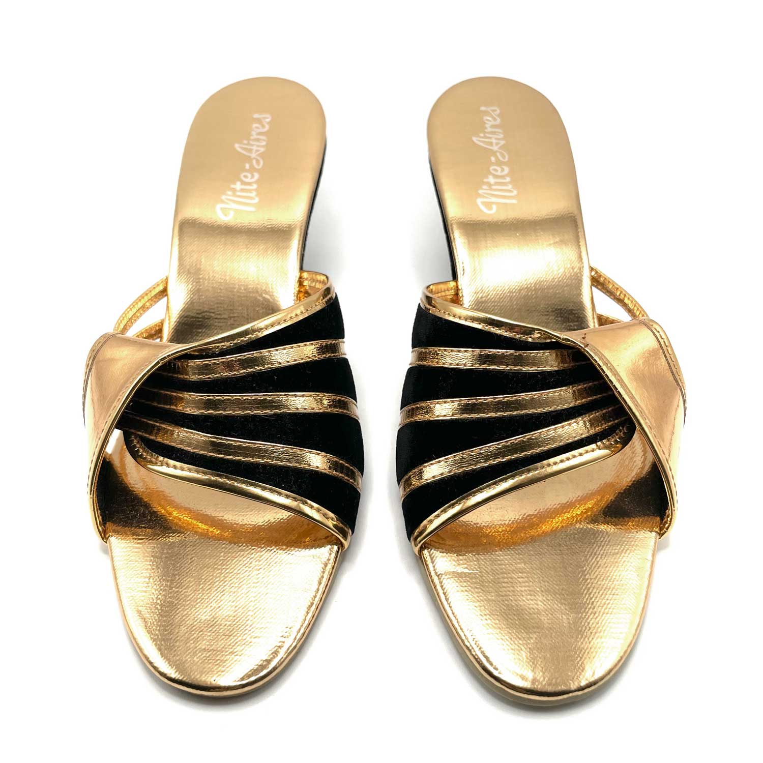 Black and gold slides