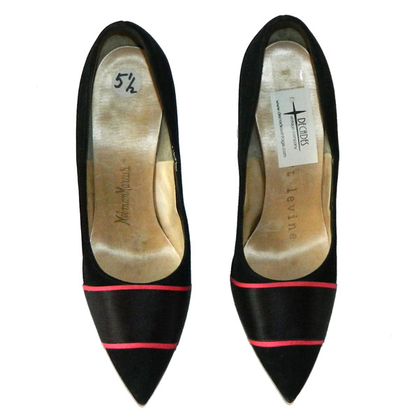 1950's Black Suede Pumps