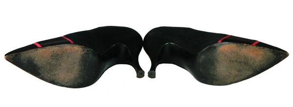 1950's Black Suede Pumps