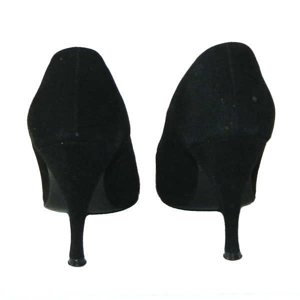 1950's Black Suede Pumps