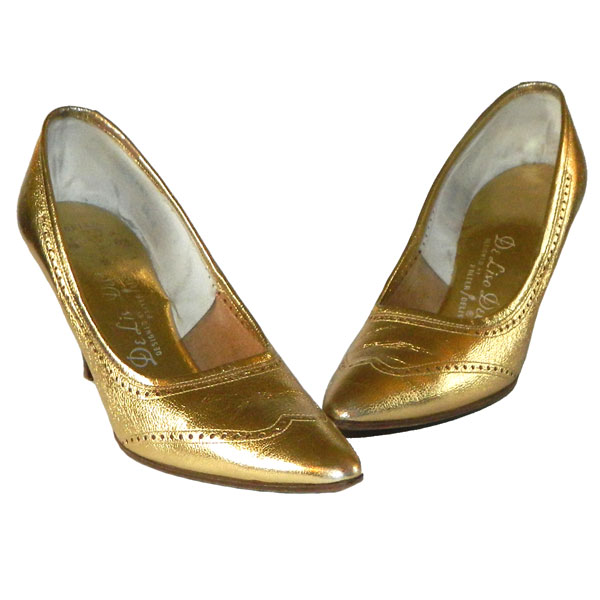 1950's Gold Leather Pumps