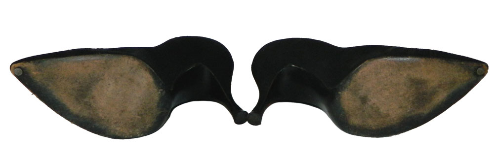 1950's Black Suede Pumps