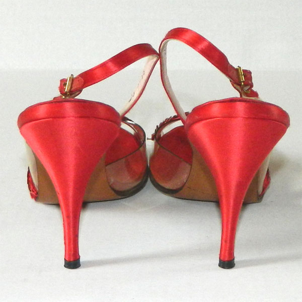 red sling backs
