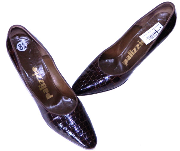 1950's lizard leather pumps