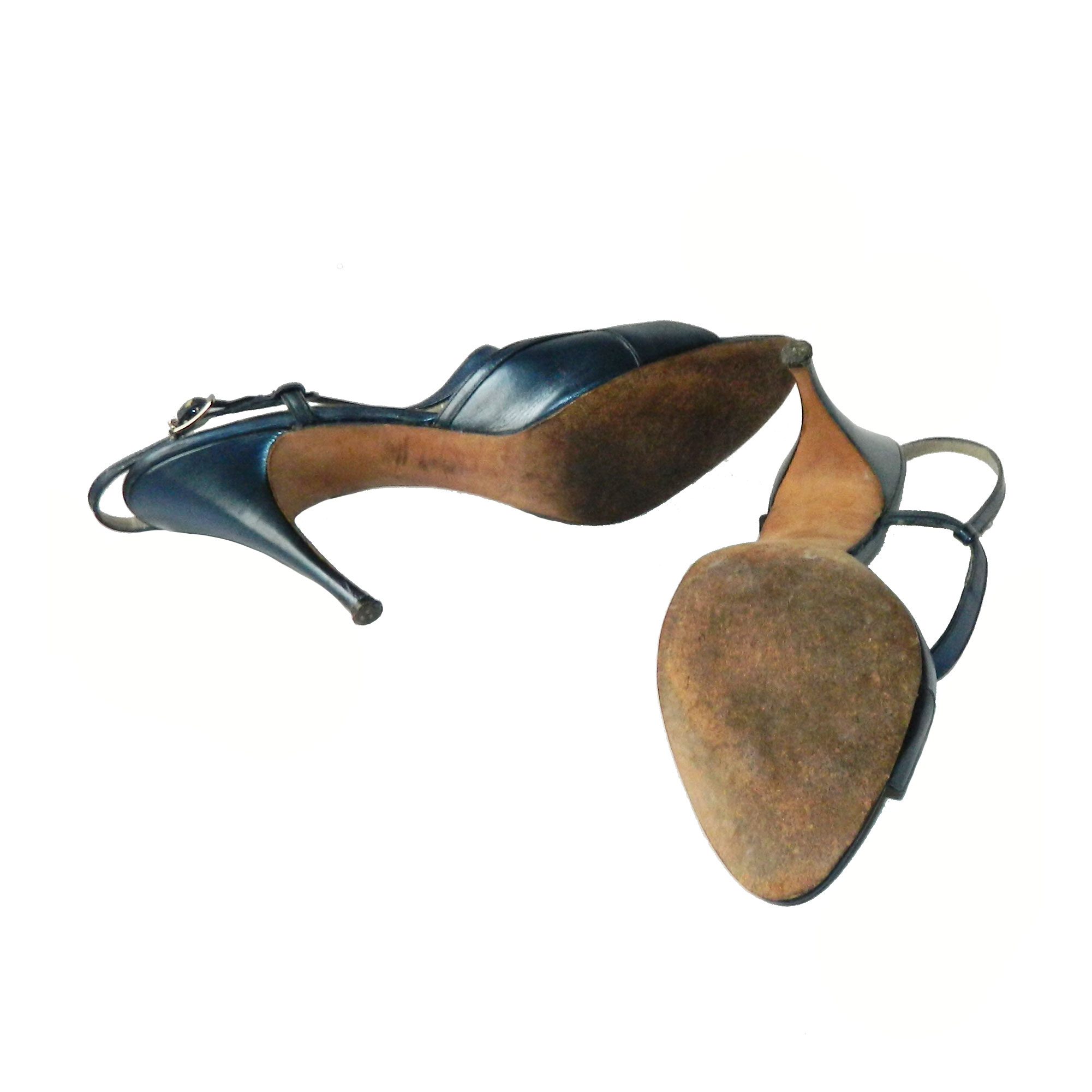 1950s blue stiletto shoes