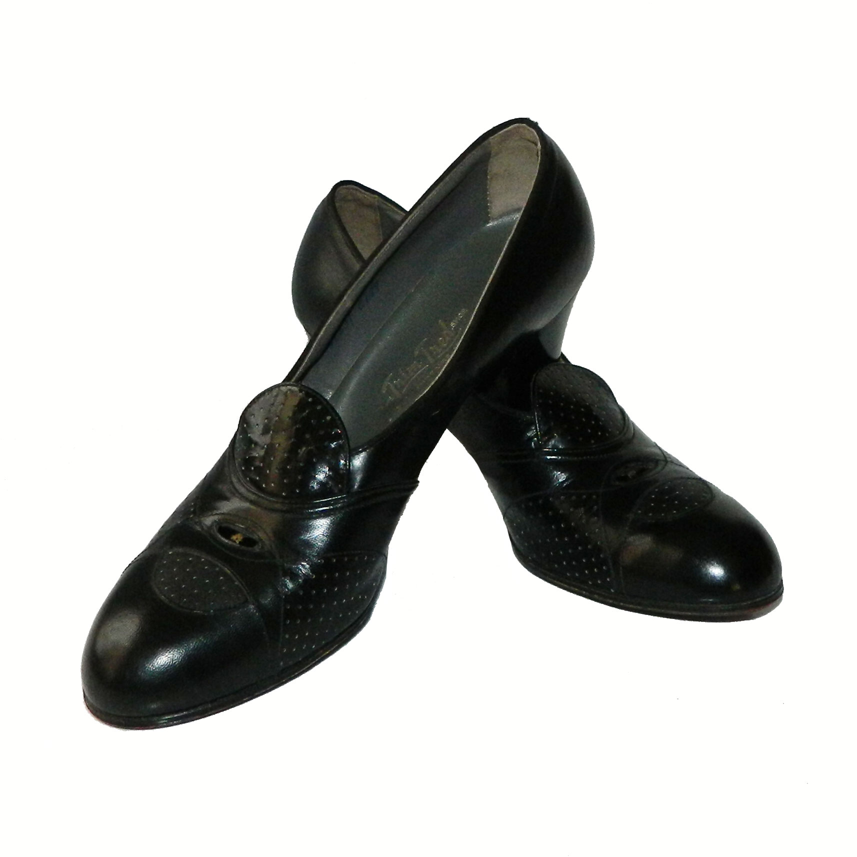 1940s Black Leather Shoes