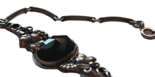 sterling silver black onyx bracelet