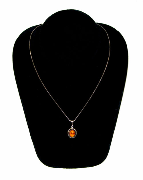 sterling silver amber pentant