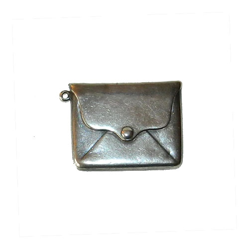 Antique sterling silver stamp case