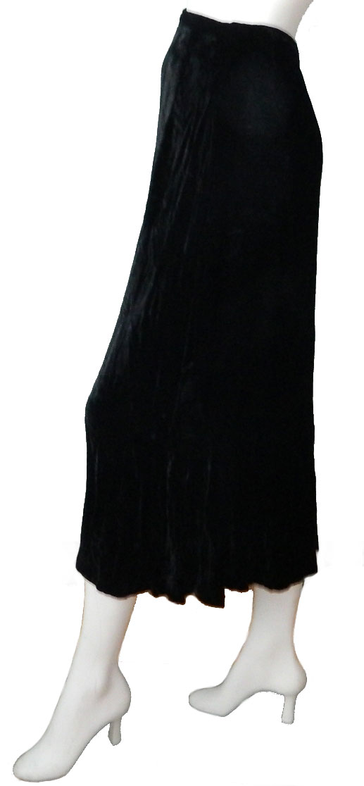 1930's black velvet skirt