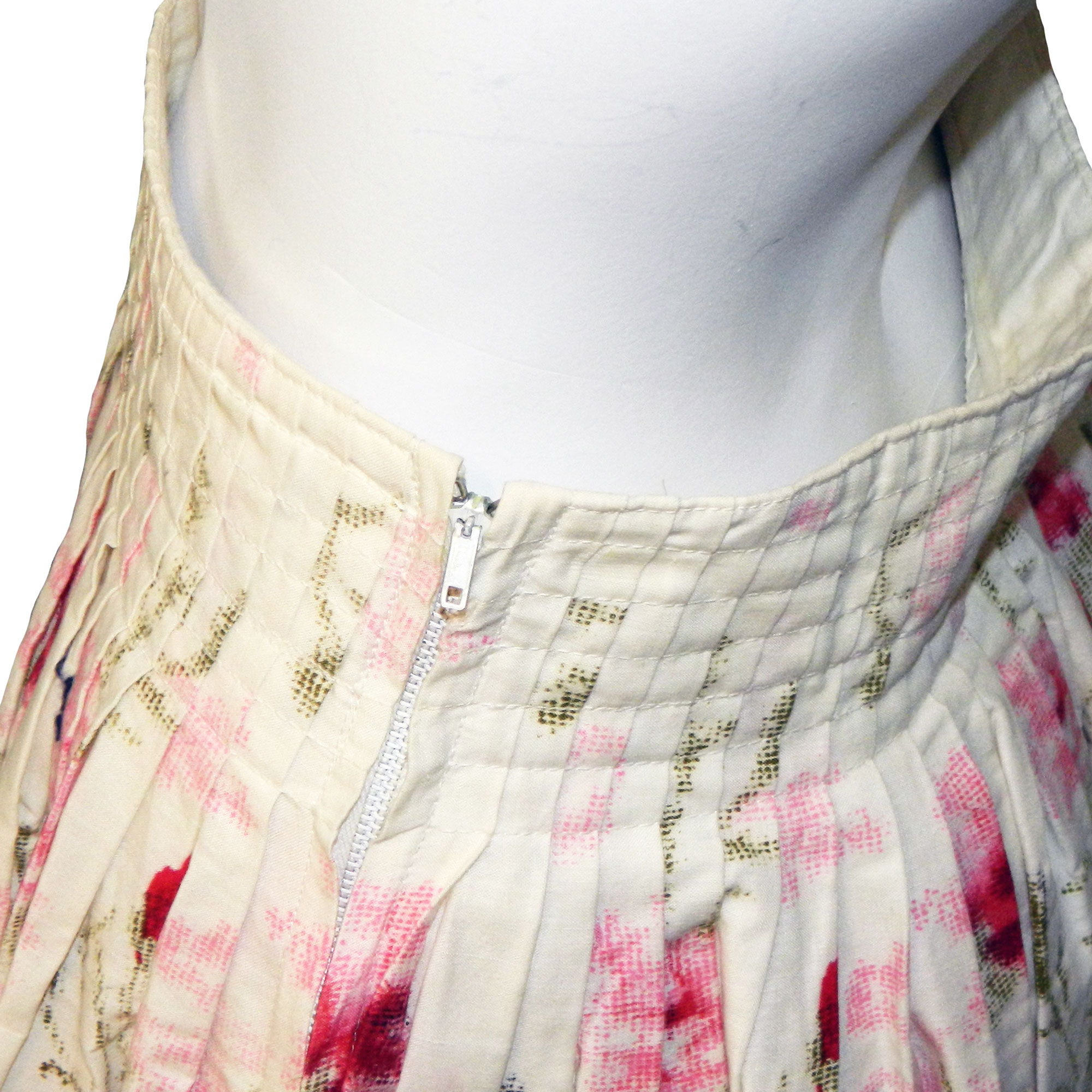 1950s cotton floral skirt