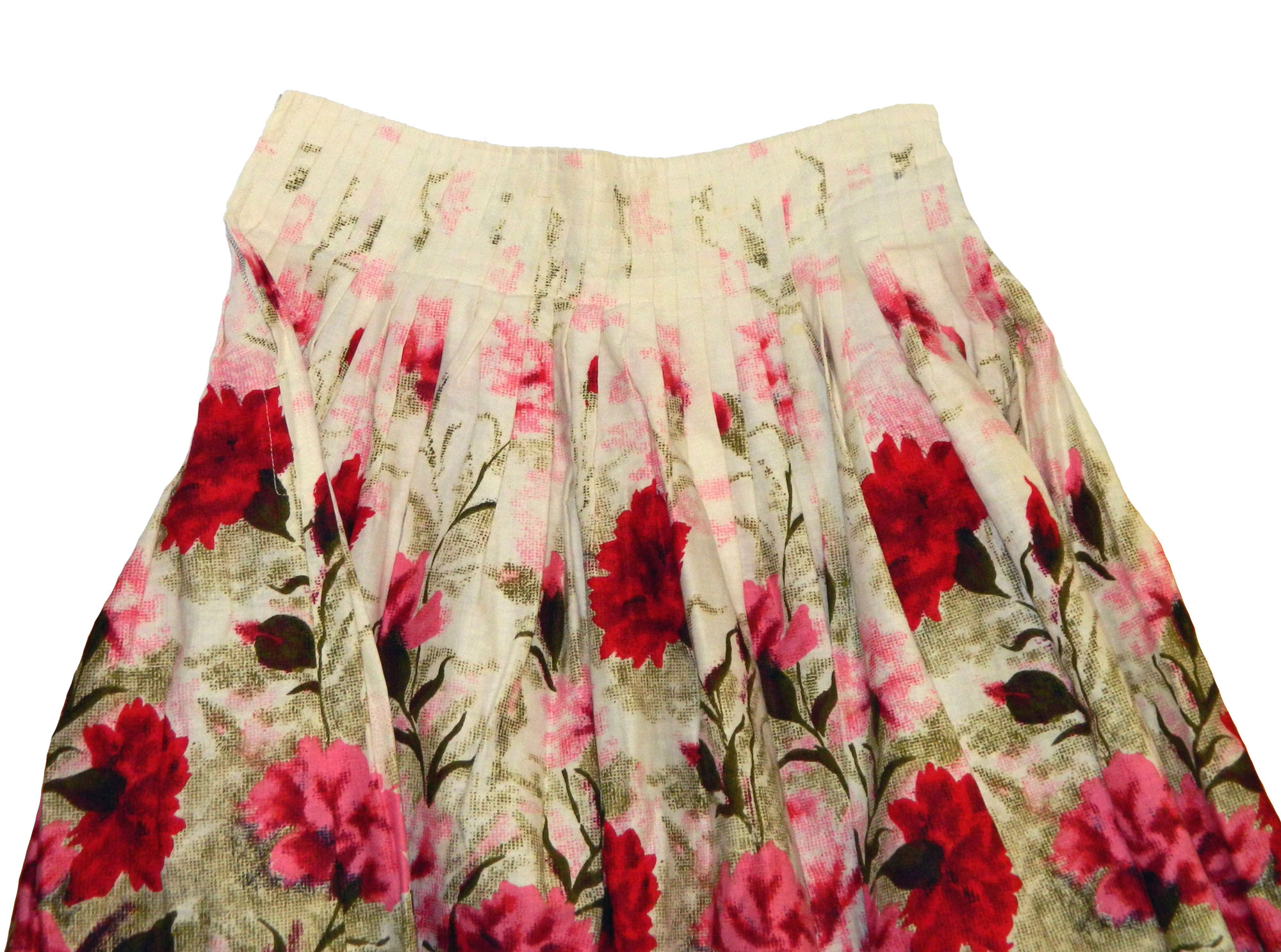 1950s cotton floral skirt