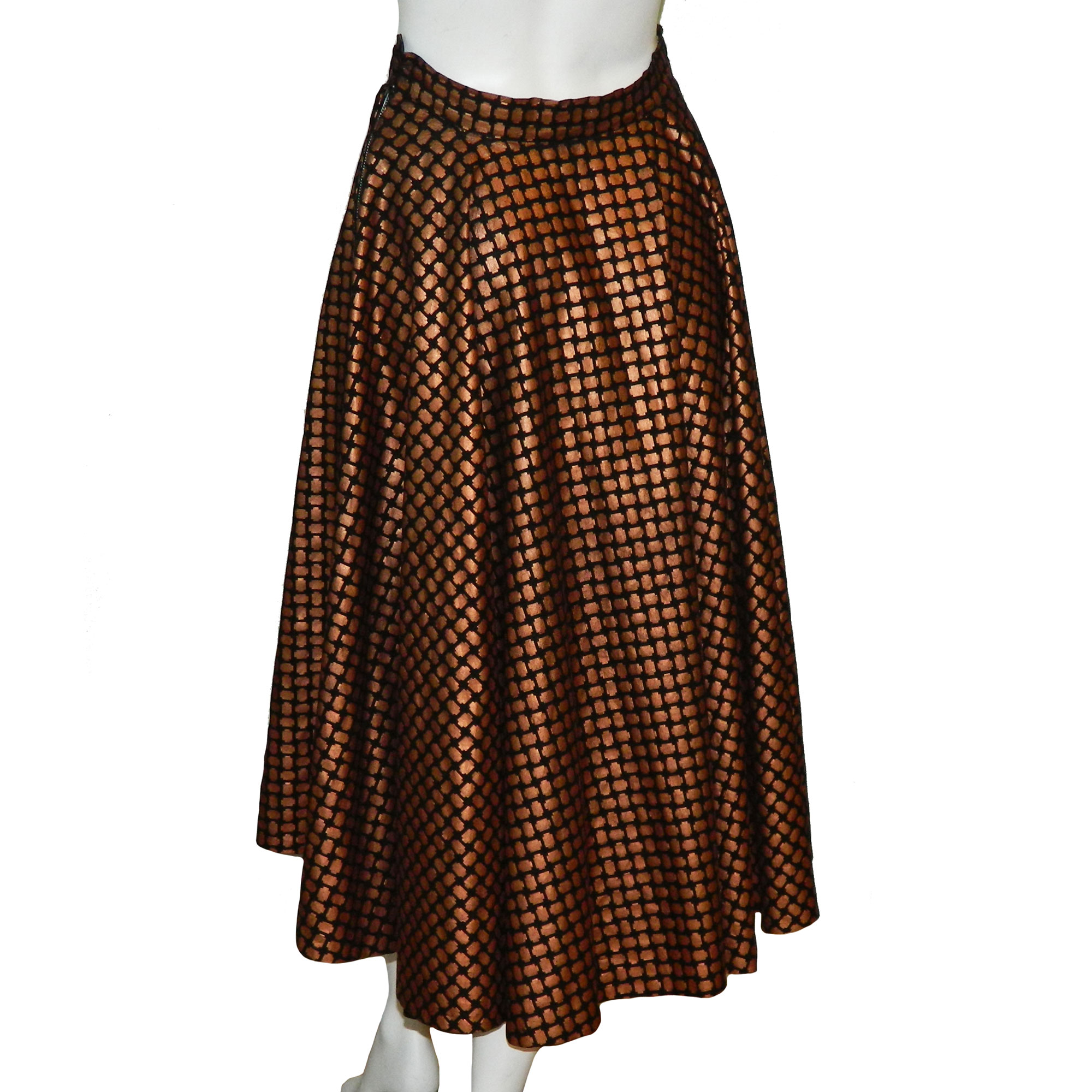 1950s copper circle skirt