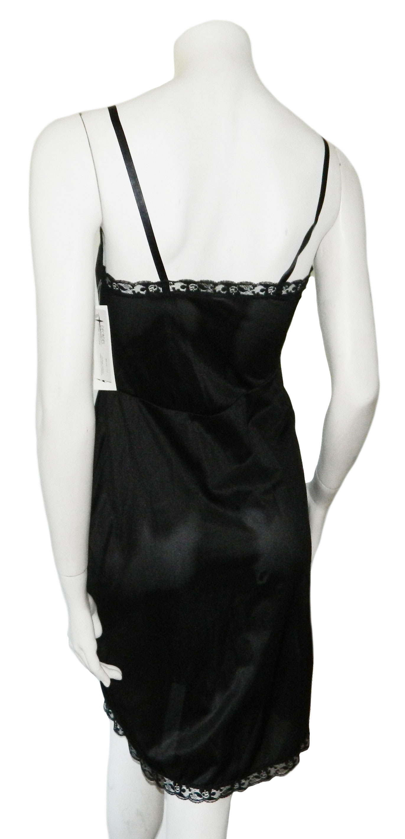 black lace slip