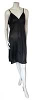 1960s black nylon slip