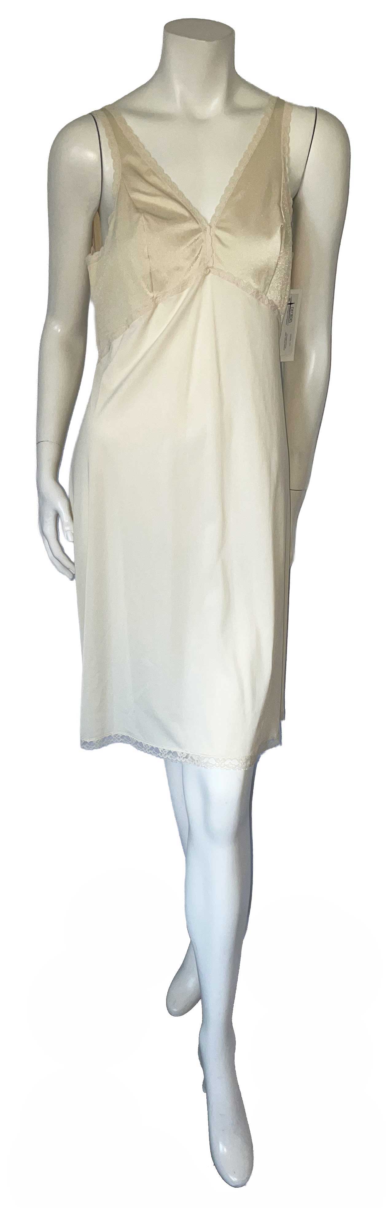 Vintage nylon lace trimmed slip