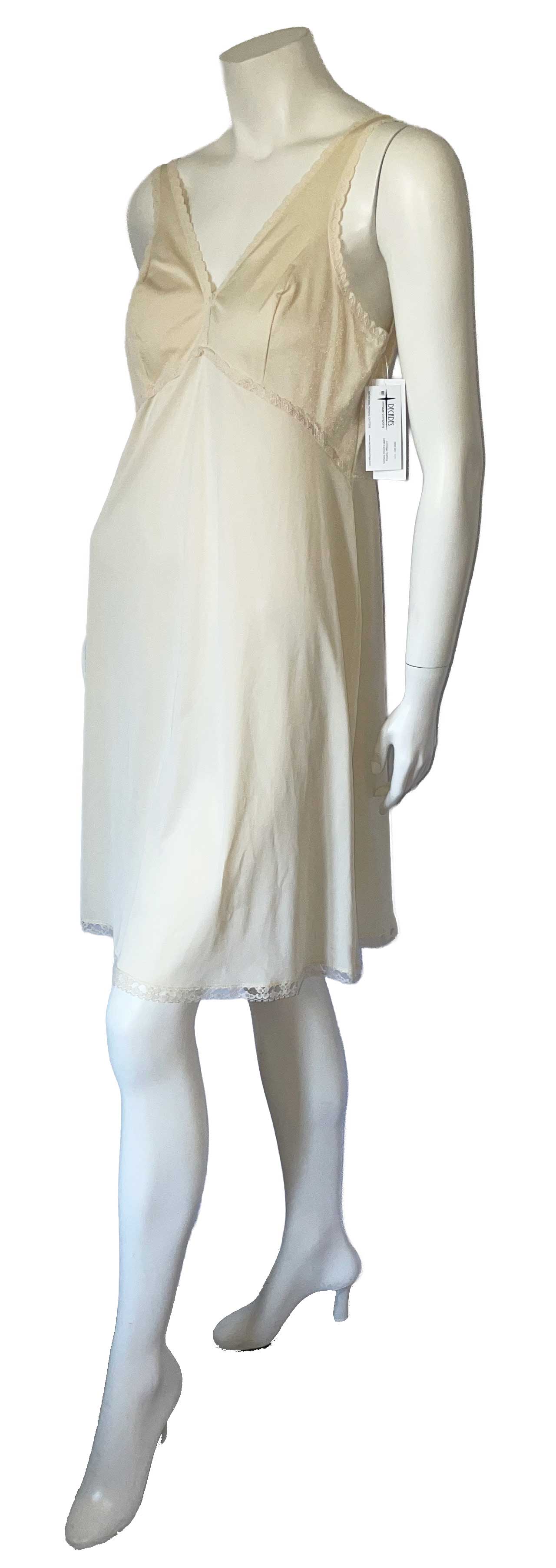 Vintage nylon lace trimmed slip