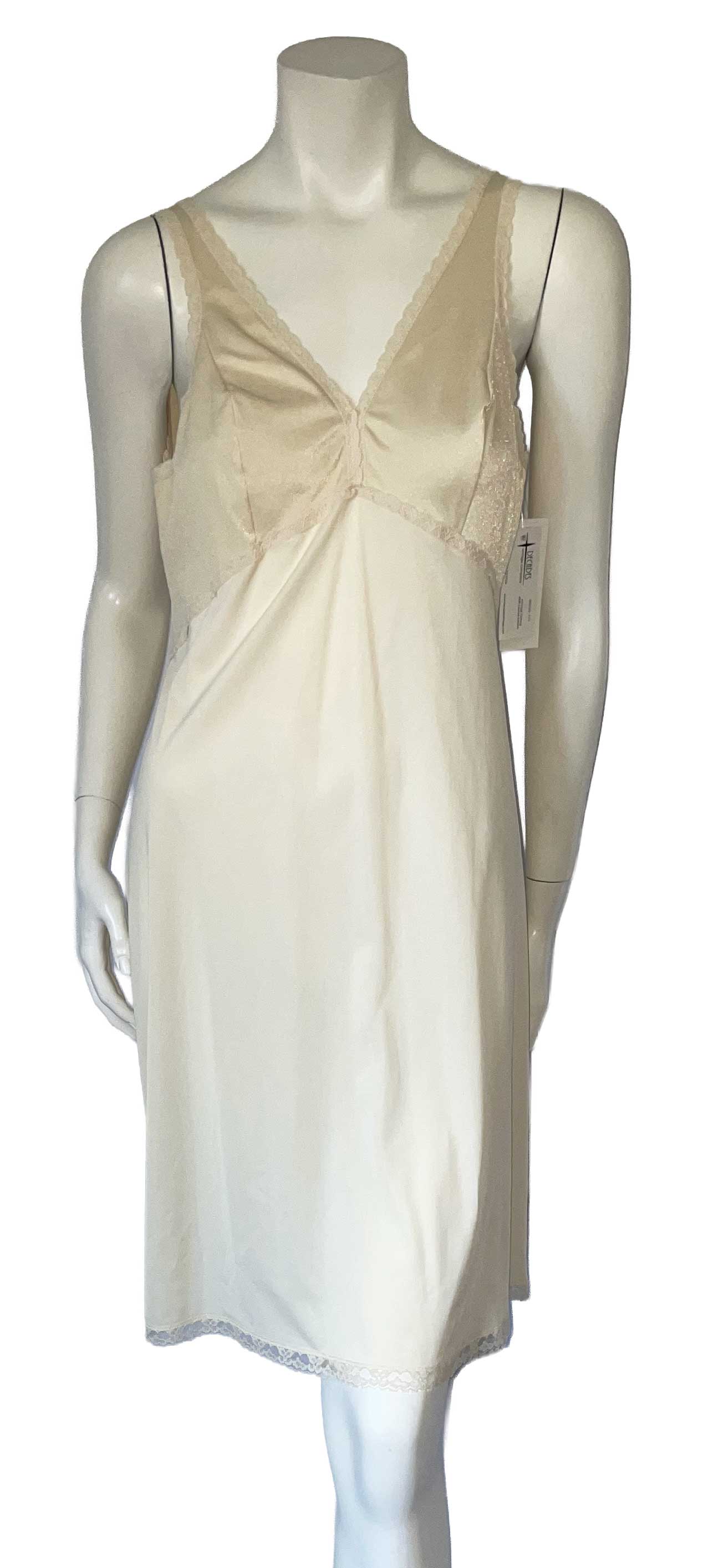 Vintage nylon lace trimmed slip
