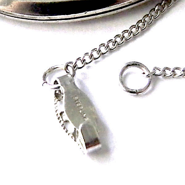 Antique enameled locket necklace
