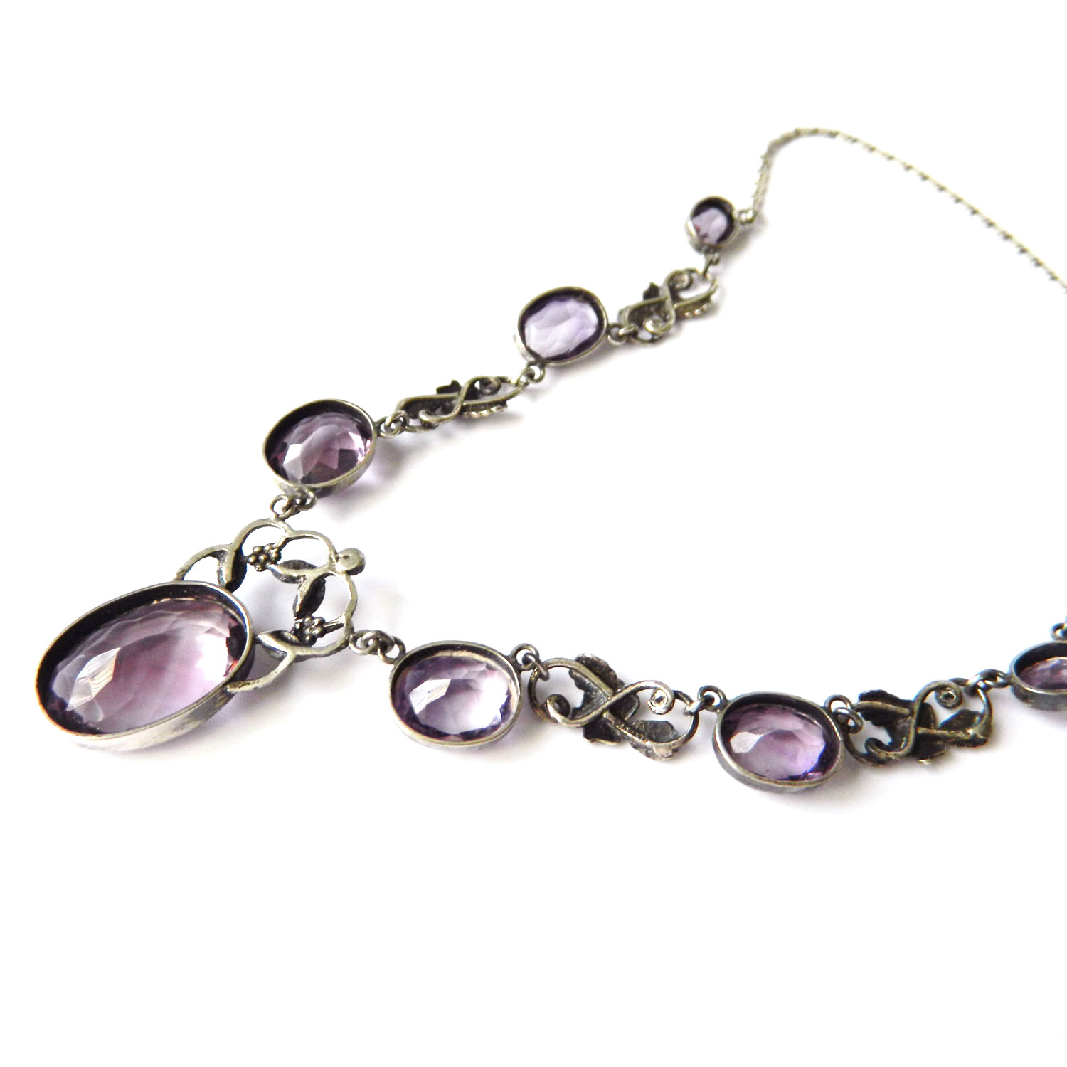 Sterling amethyst necklace