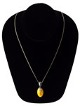 Egg yolk amber pendant necklace