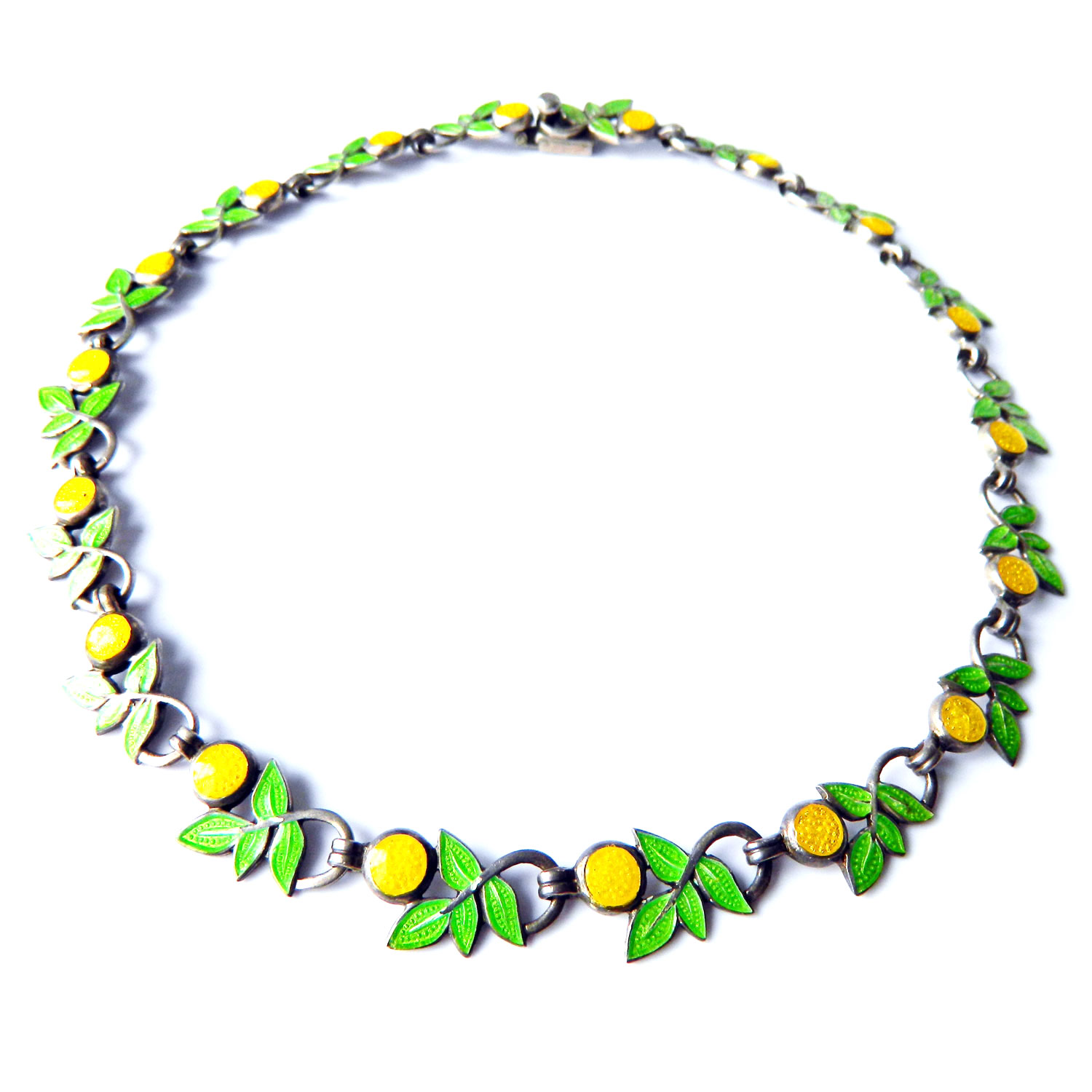 Margot de Taxco enameled necklace