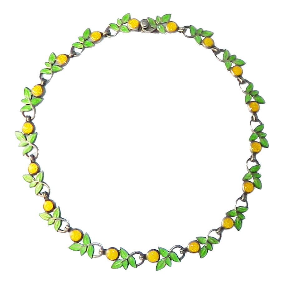 Margot de Taxco enameled necklace