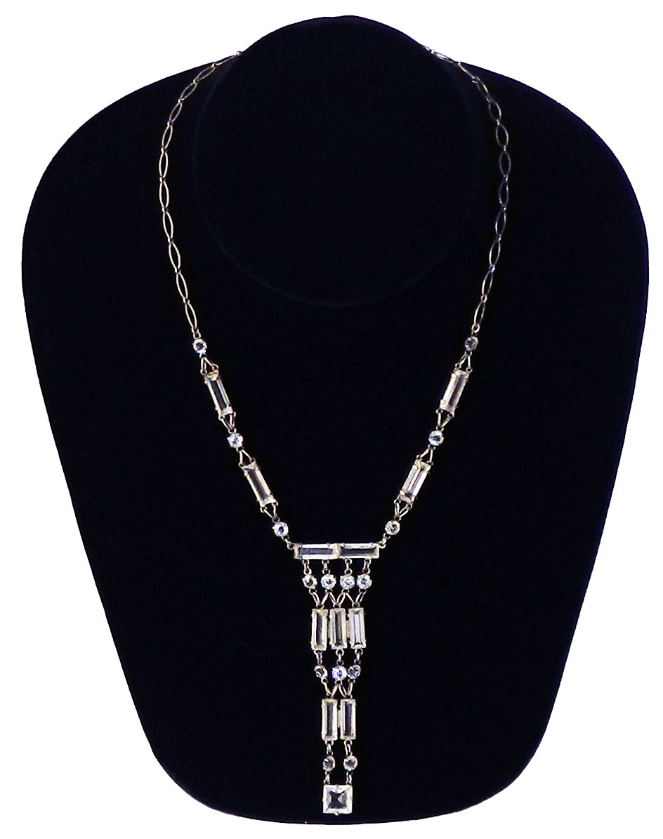 Sterling crystal pendant necklace