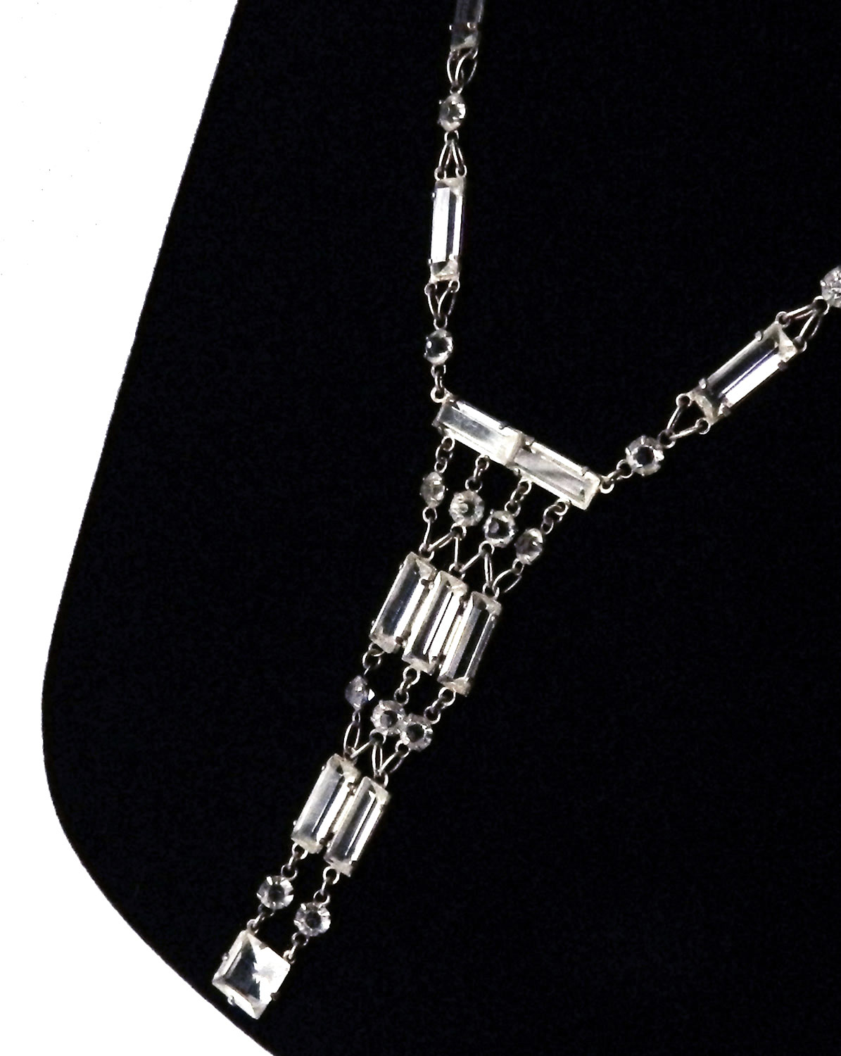 Sterling crystal pendant necklace