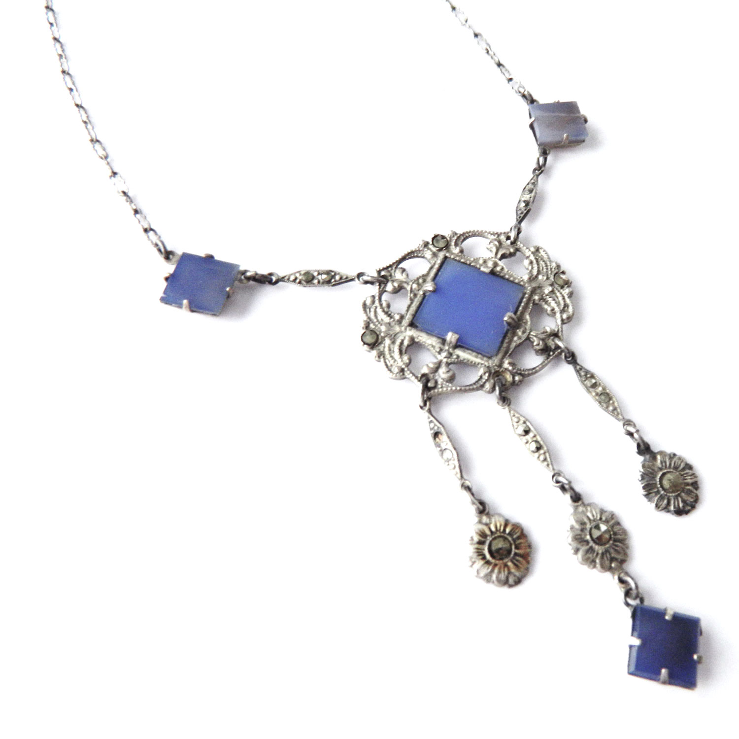 Sterling silver 1920s necklace