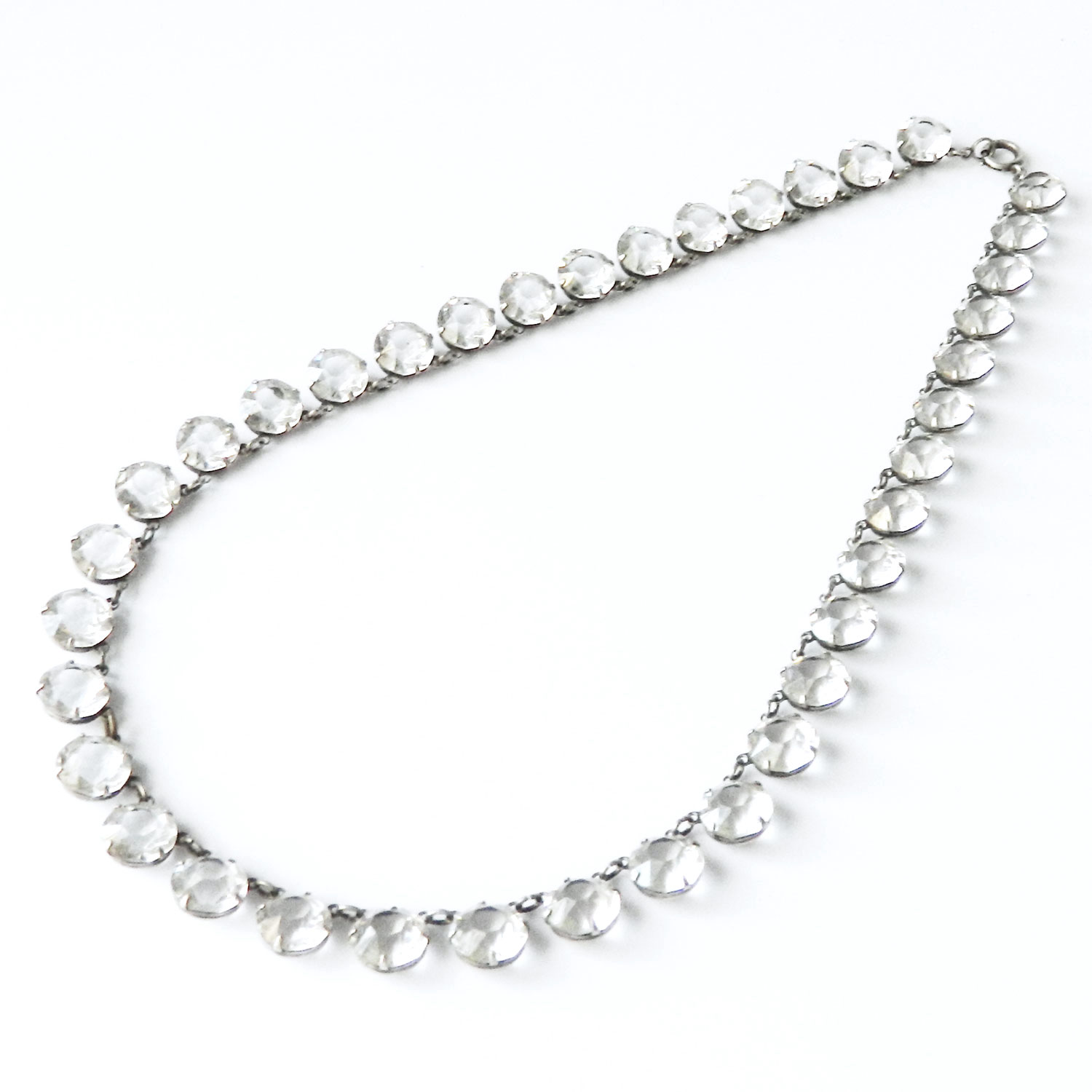 Sterling silver crystal necklace