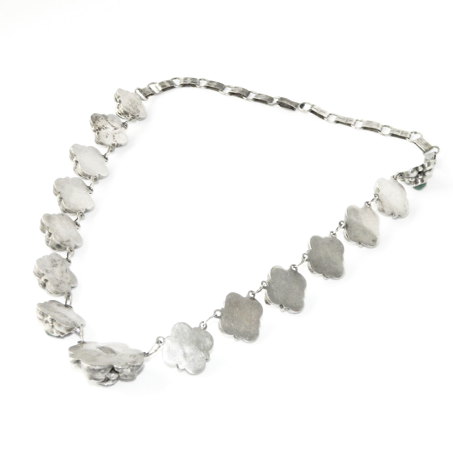 Mexican silver chrysoprase necklace