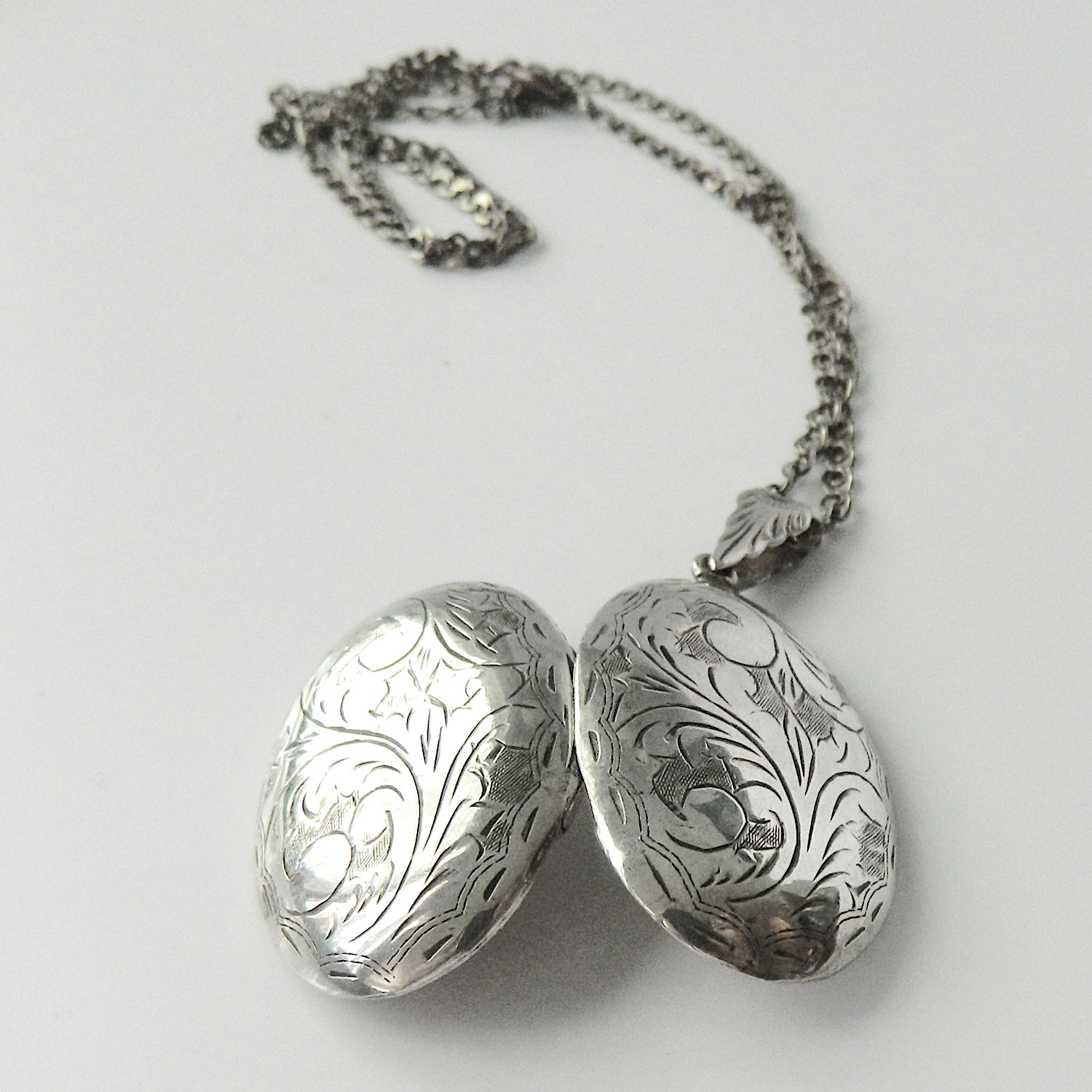 Sterling silver locket necklace