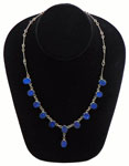 Sterling lapis pendant necklace