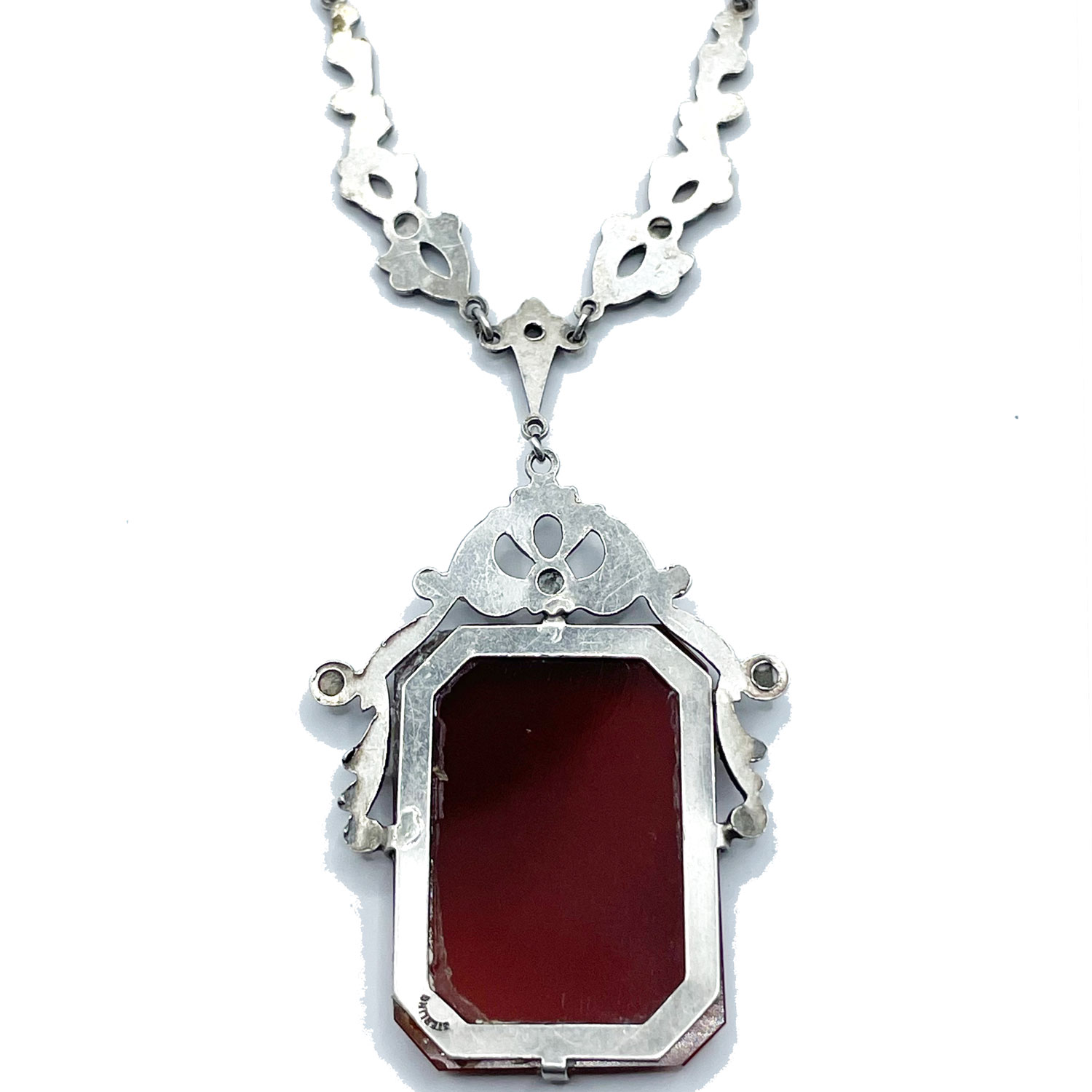 1920s Art Deco carnelian necklace